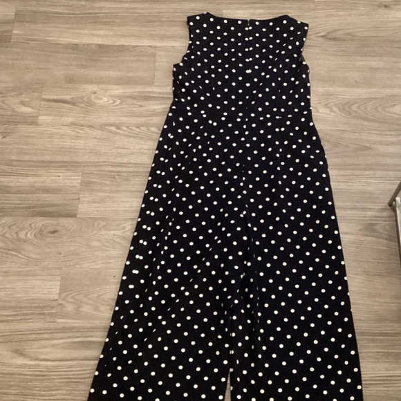 Calvin Klein Black and White Polka Dot Jumpsuit - Picture 6 of 8
